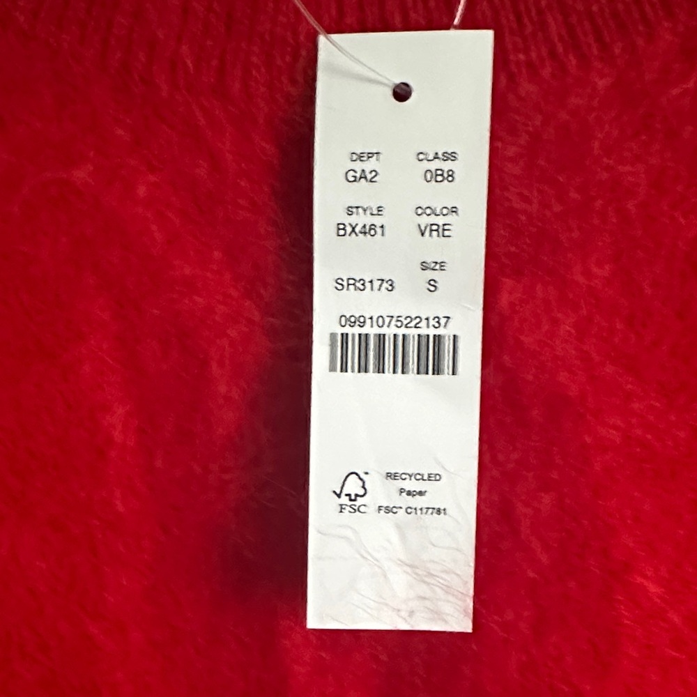J. Crew Cashmere Brushed Red Short Sleeve Sweater - Picture 2 of 4